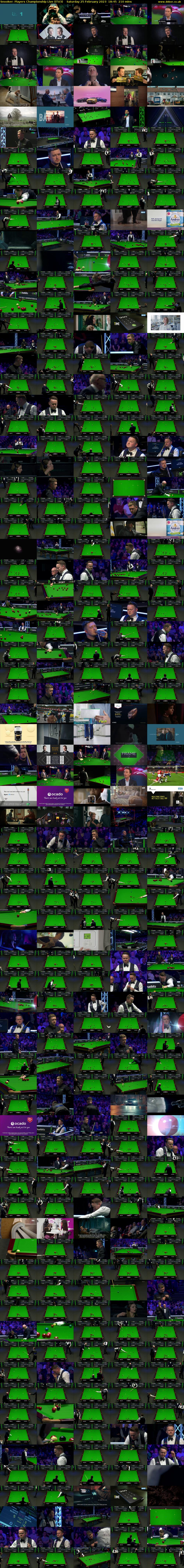 Snooker: Players Championship Live (ITV3) Saturday 25 February 2023 18:45 - 22:15