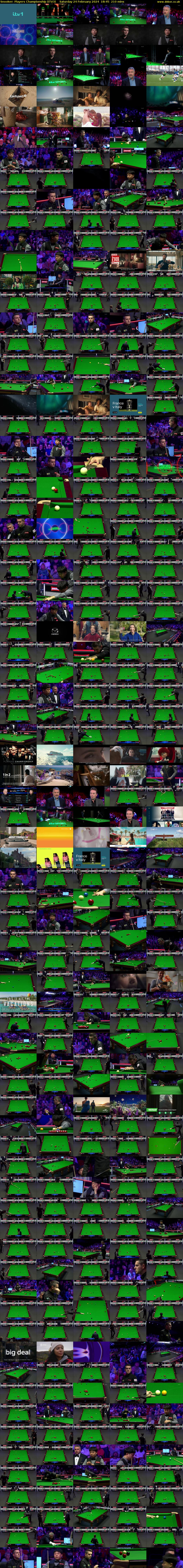 Snooker: Players Championship (ITV3) Saturday 24 February 2024 18:45 - 22:15