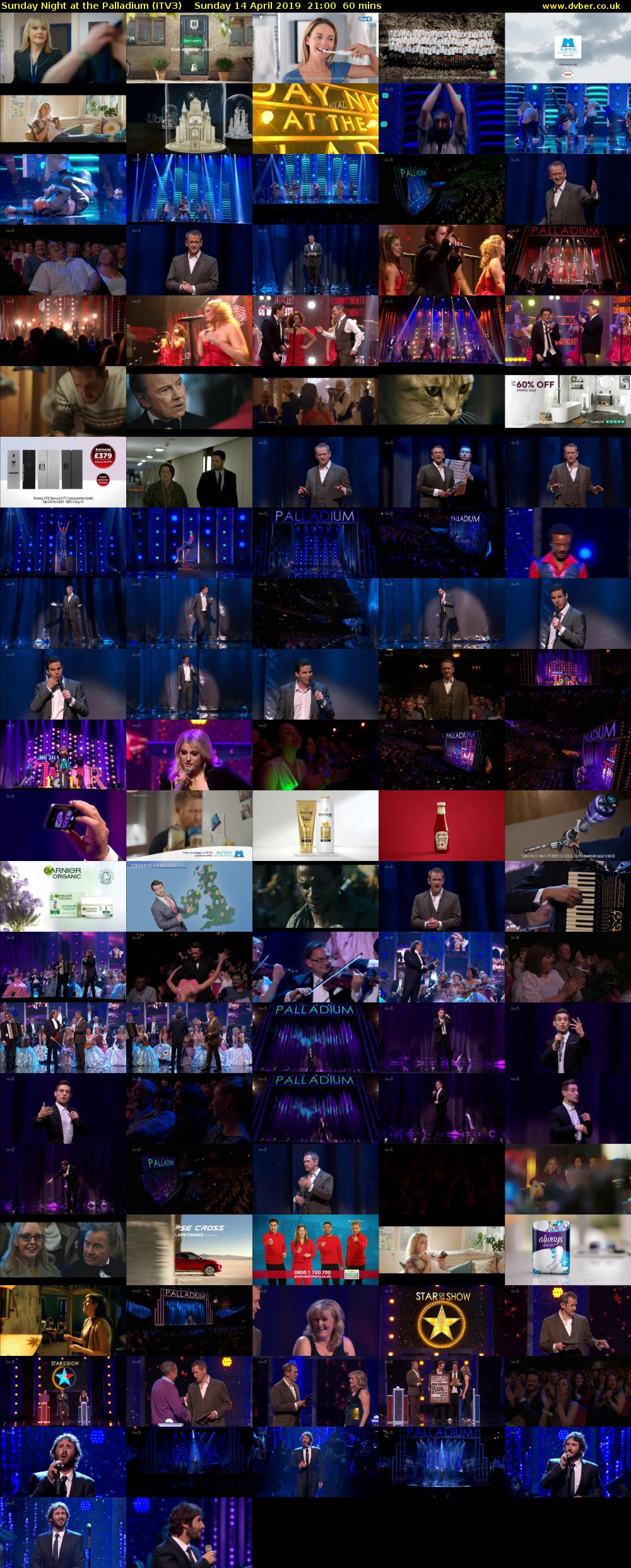 Sunday Night at the Palladium (ITV3) Sunday 14 April 2019 21:00 - 22:00