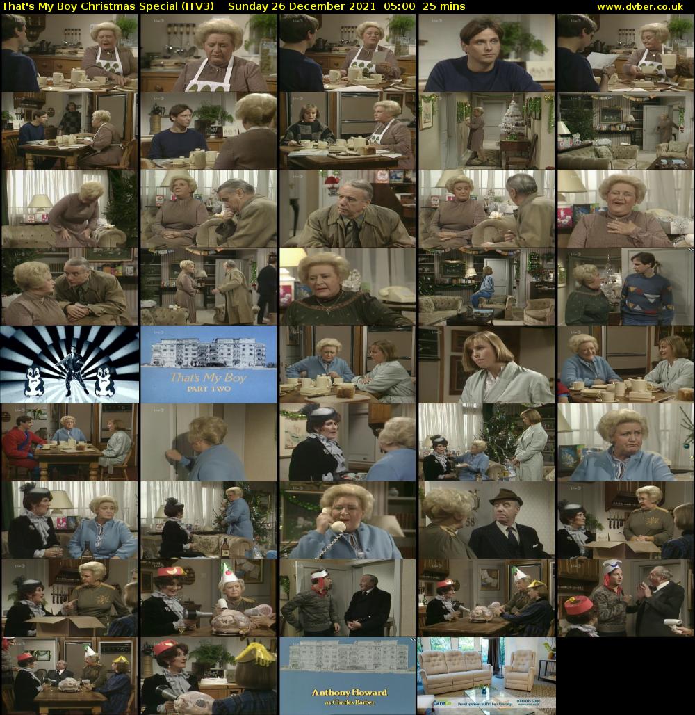 That's My Boy Christmas Special (ITV3) Sunday 26 December 2021 05:00 - 05:25