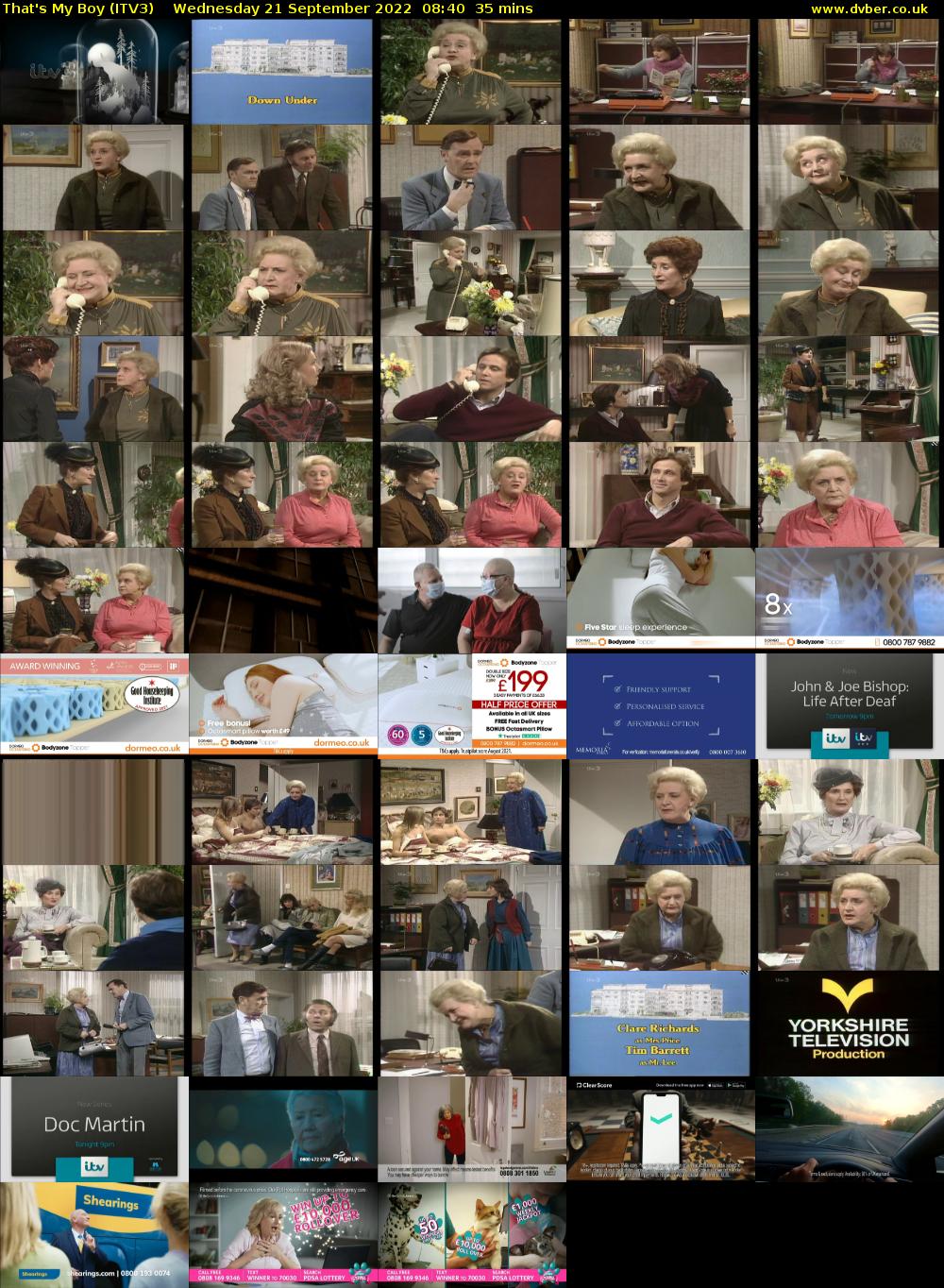 That's My Boy (ITV3) Wednesday 21 September 2022 08:40 - 09:15