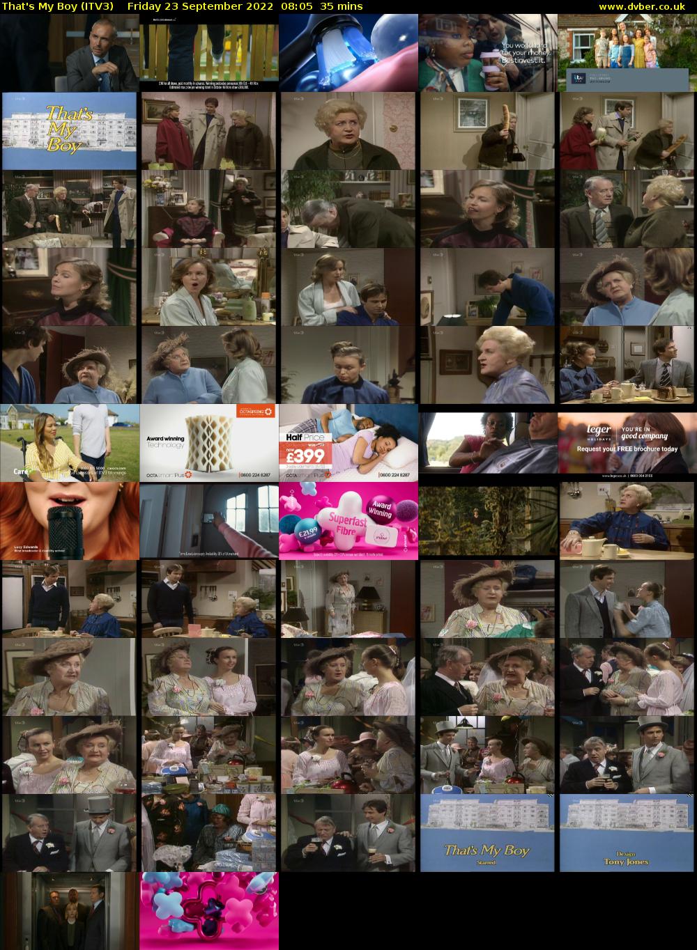 That's My Boy (ITV3) Friday 23 September 2022 08:05 - 08:40