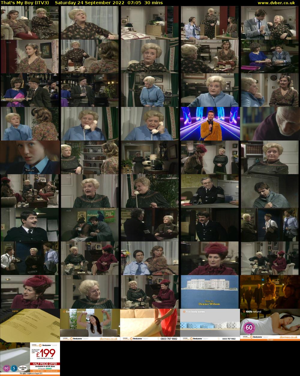 That's My Boy (ITV3) Saturday 24 September 2022 07:05 - 07:35