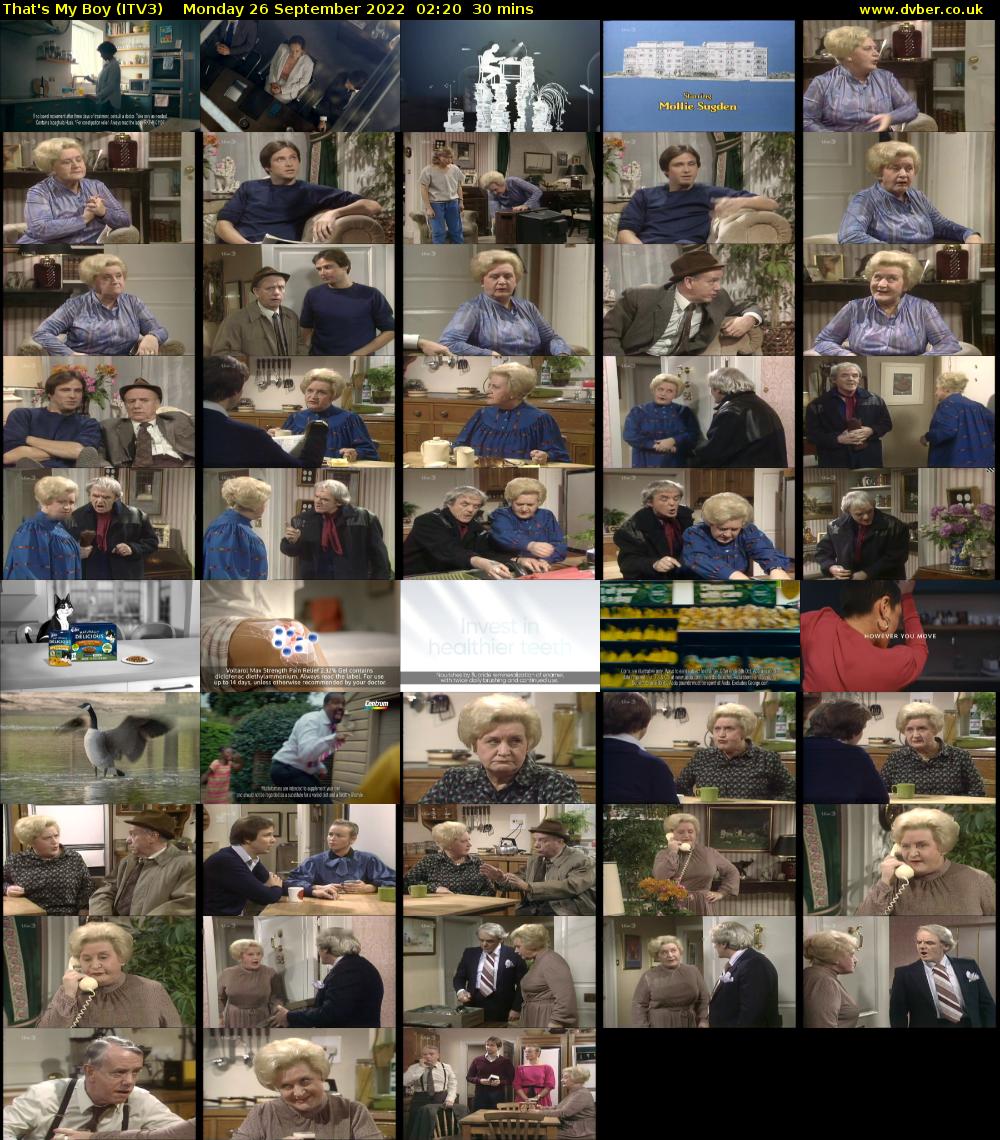 That's My Boy (ITV3) Monday 26 September 2022 02:20 - 02:50