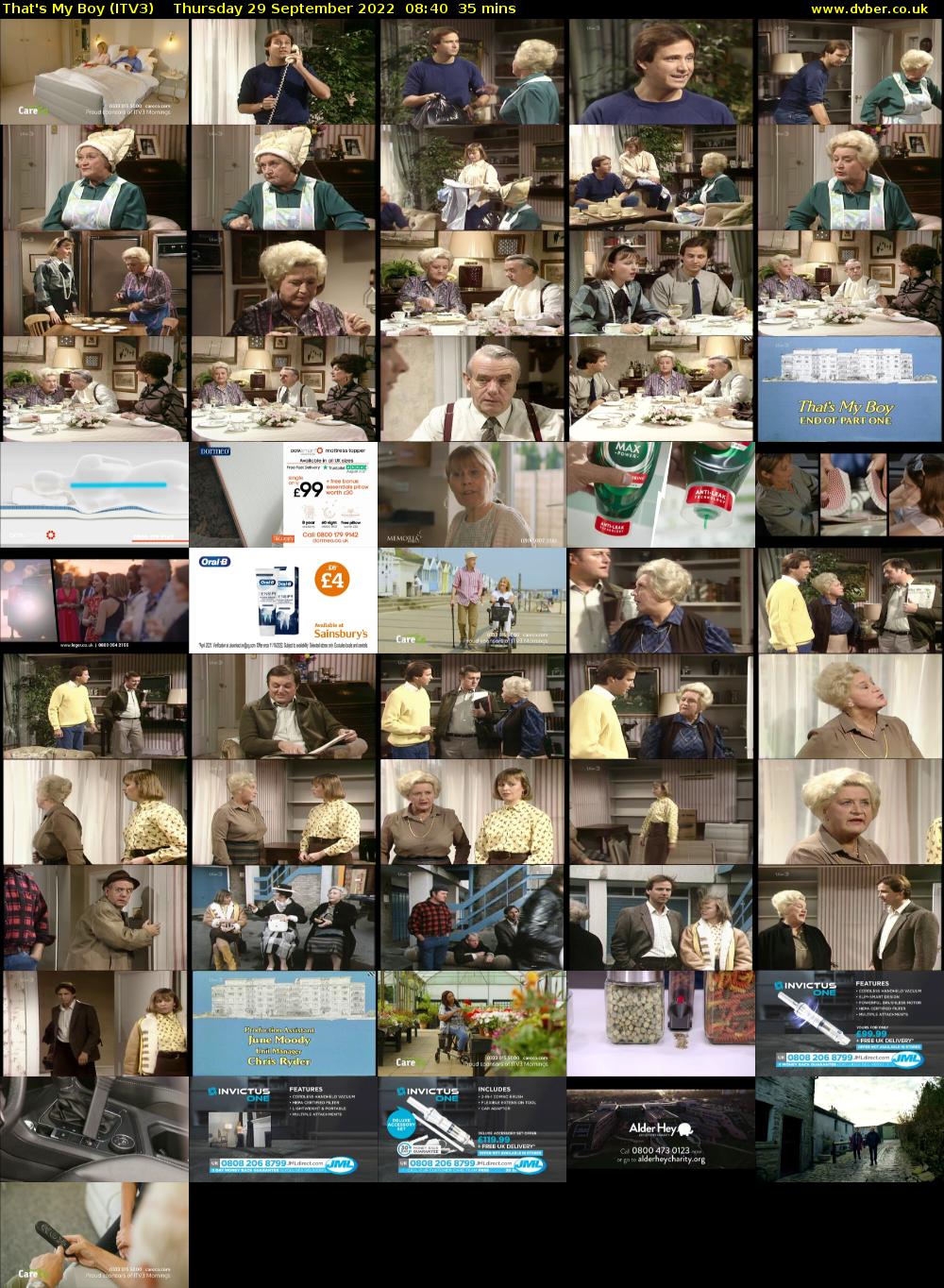 That's My Boy (ITV3) Thursday 29 September 2022 08:40 - 09:15