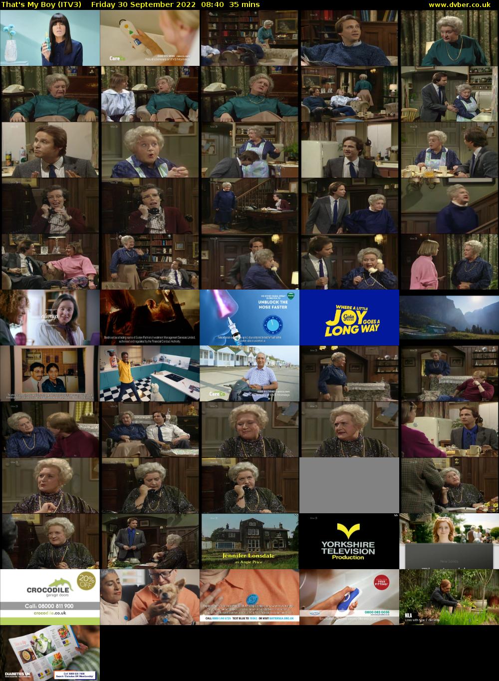 That's My Boy (ITV3) Friday 30 September 2022 08:40 - 09:15