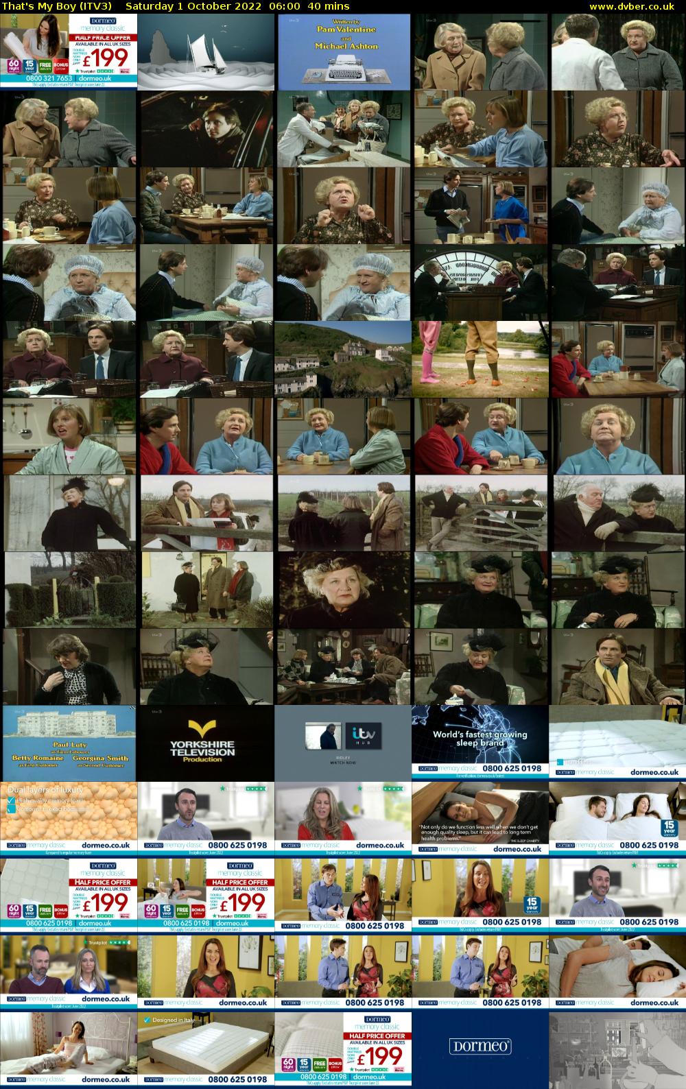 That's My Boy (ITV3) Saturday 1 October 2022 06:00 - 06:40