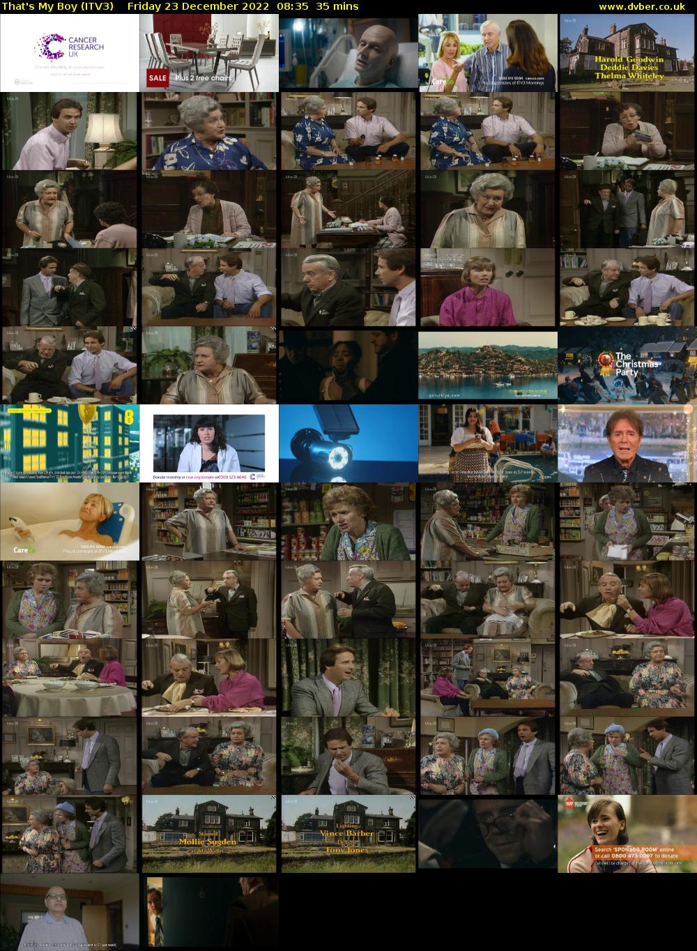 That's My Boy (ITV3) Friday 23 December 2022 08:35 - 09:10