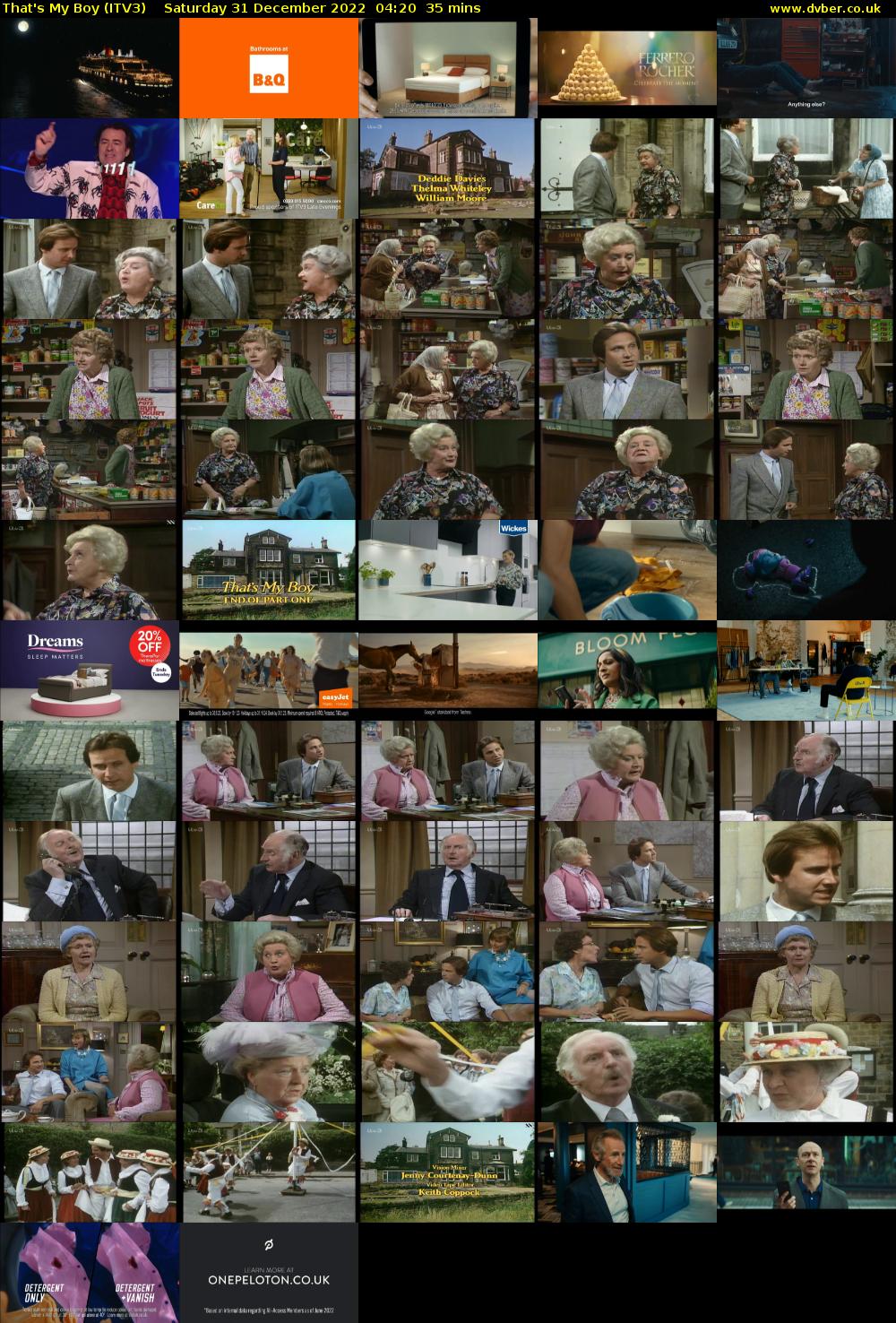 That's My Boy (ITV3) Saturday 31 December 2022 04:20 - 04:55