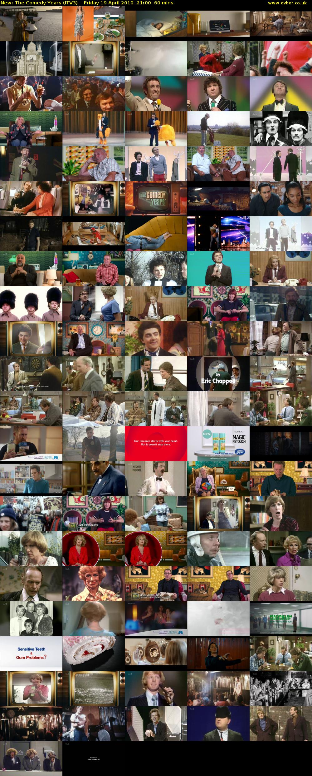 The Comedy Years (ITV3) Friday 19 April 2019 21:00 - 22:00