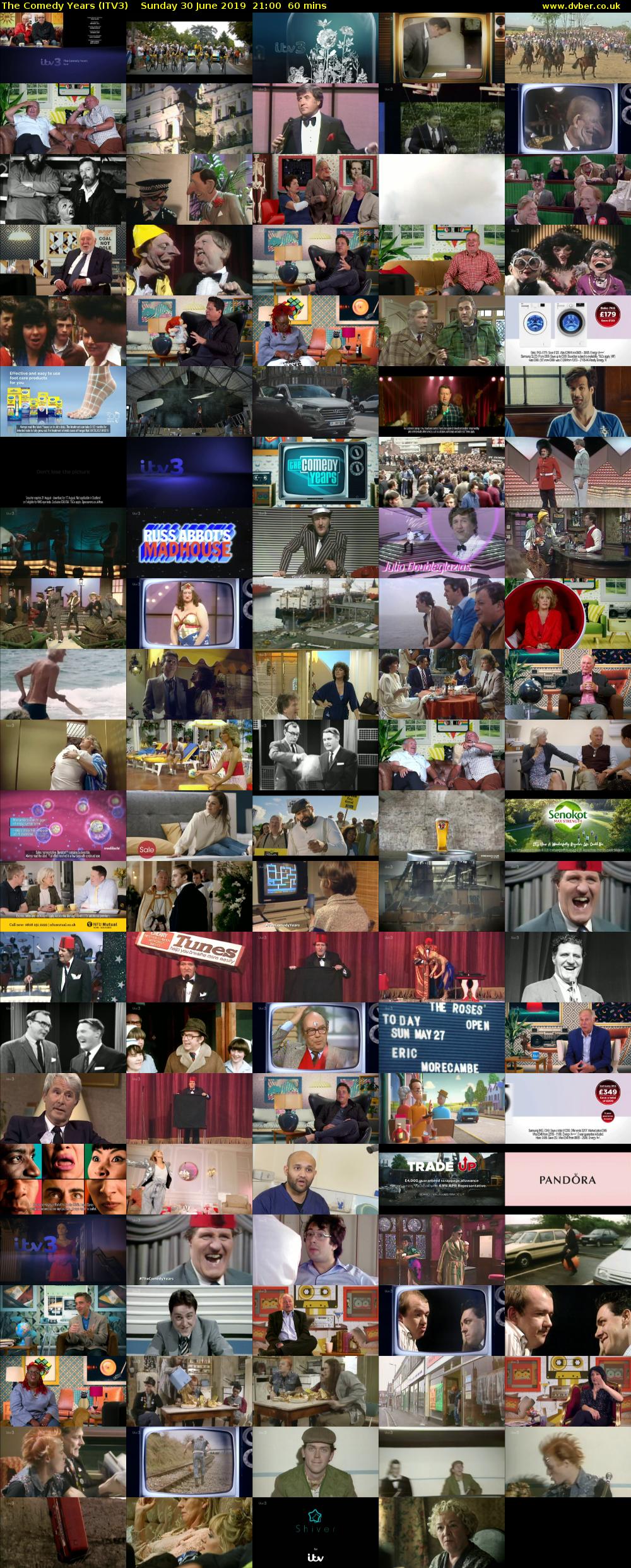 The Comedy Years (ITV3) Sunday 30 June 2019 21:00 - 22:00