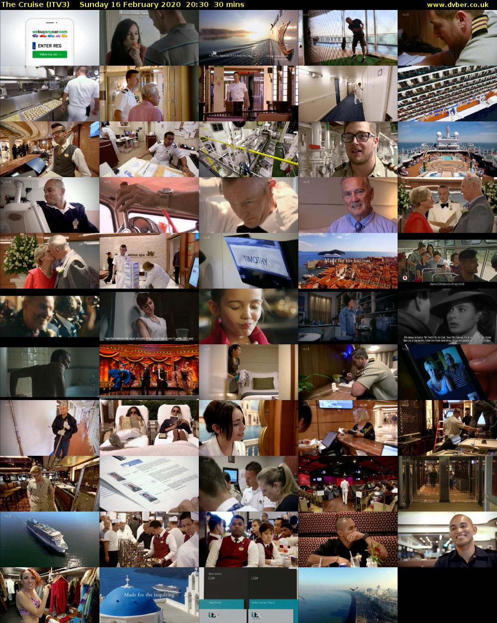 The Cruise (ITV3) Sunday 16 February 2020 20:30 - 21:00