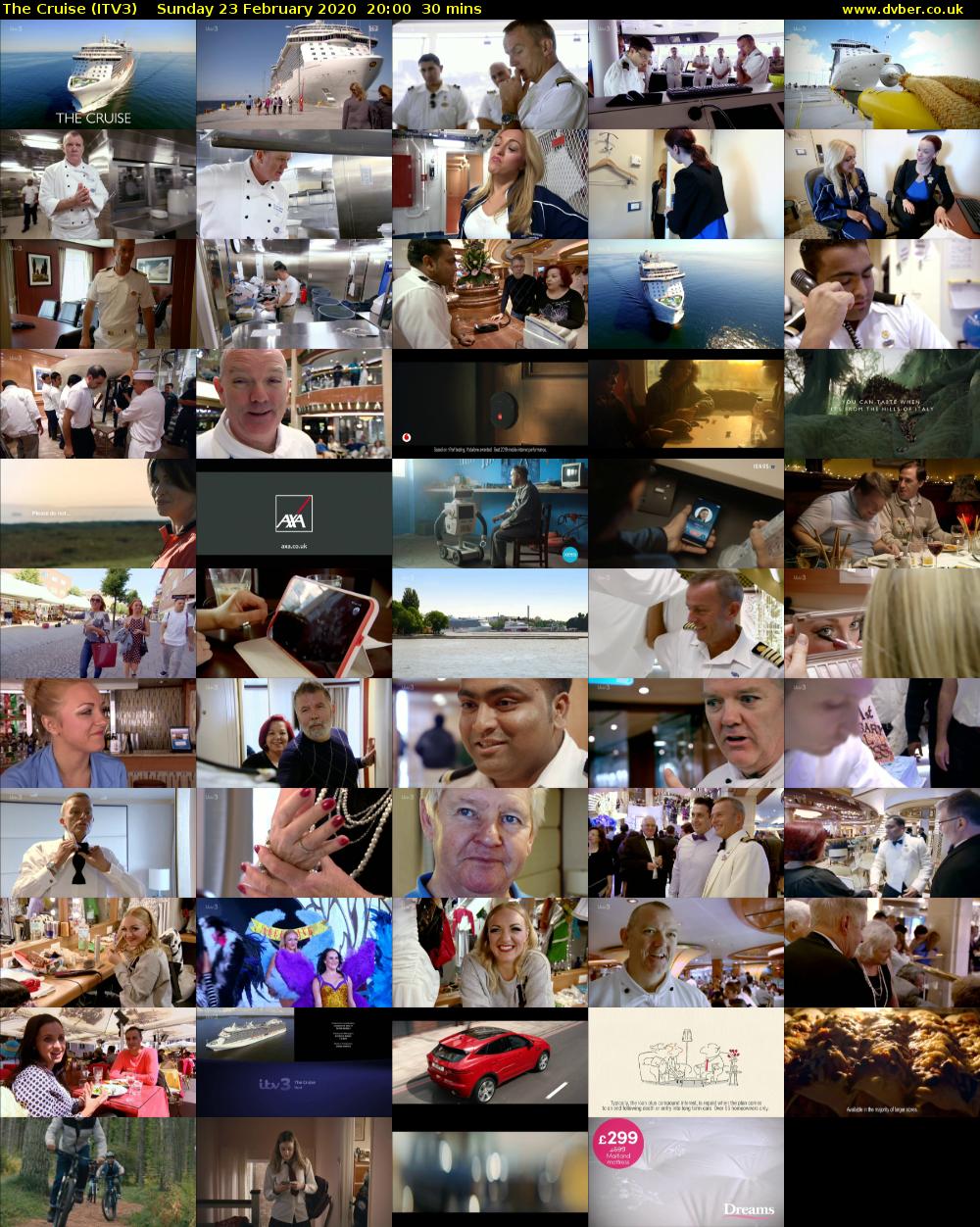 The Cruise (ITV3) Sunday 23 February 2020 20:00 - 20:30