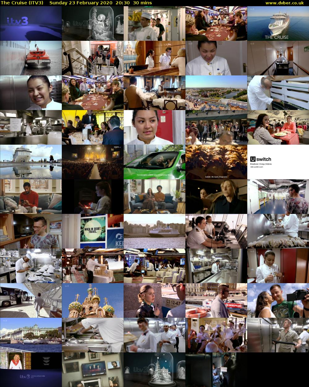 The Cruise (ITV3) Sunday 23 February 2020 20:30 - 21:00