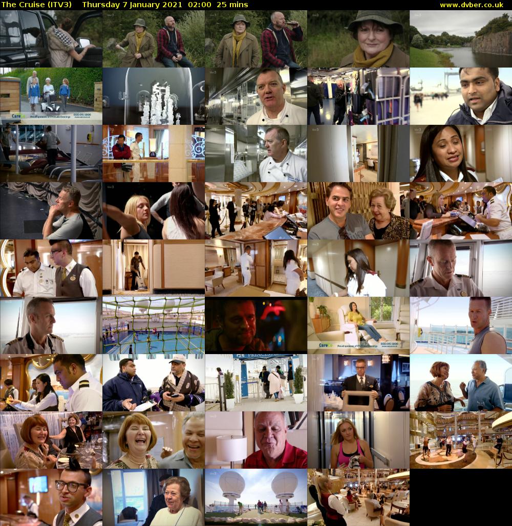 The Cruise (ITV3) Thursday 7 January 2021 02:00 - 02:25