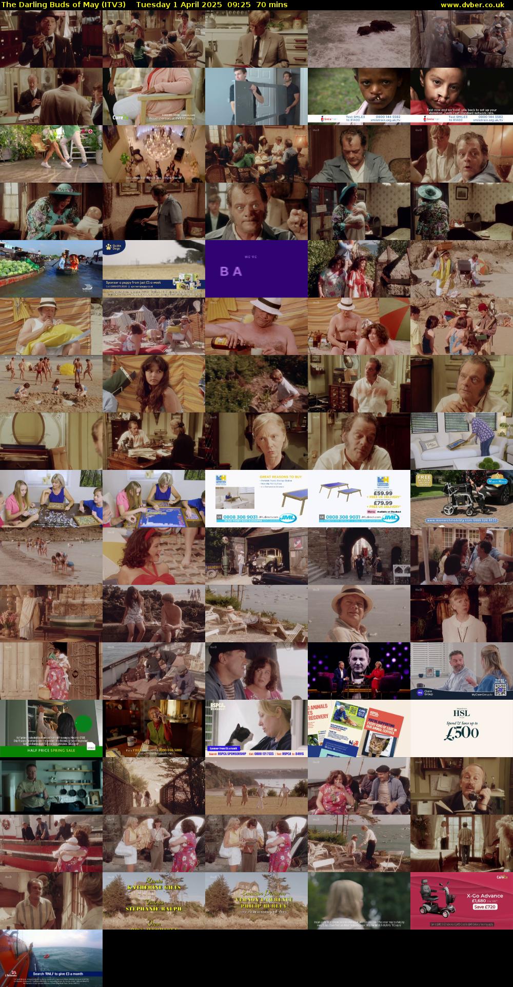 The Darling Buds of May (ITV3) Tuesday 1 April 2025 09:25 - 10:35