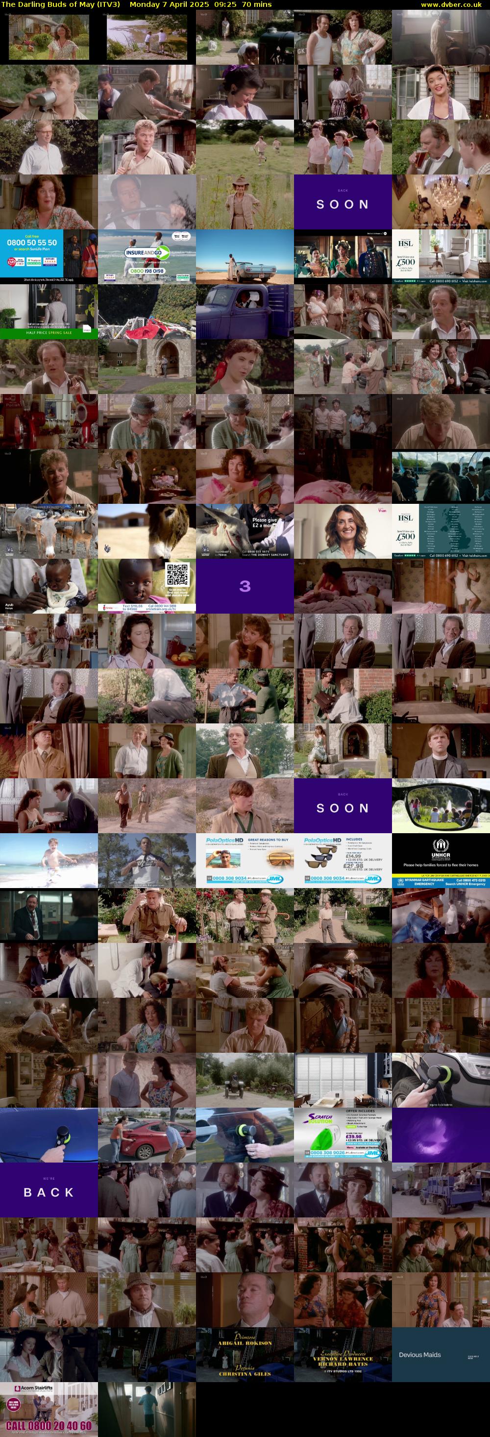 The Darling Buds of May (ITV3) Monday 7 April 2025 09:25 - 10:35
