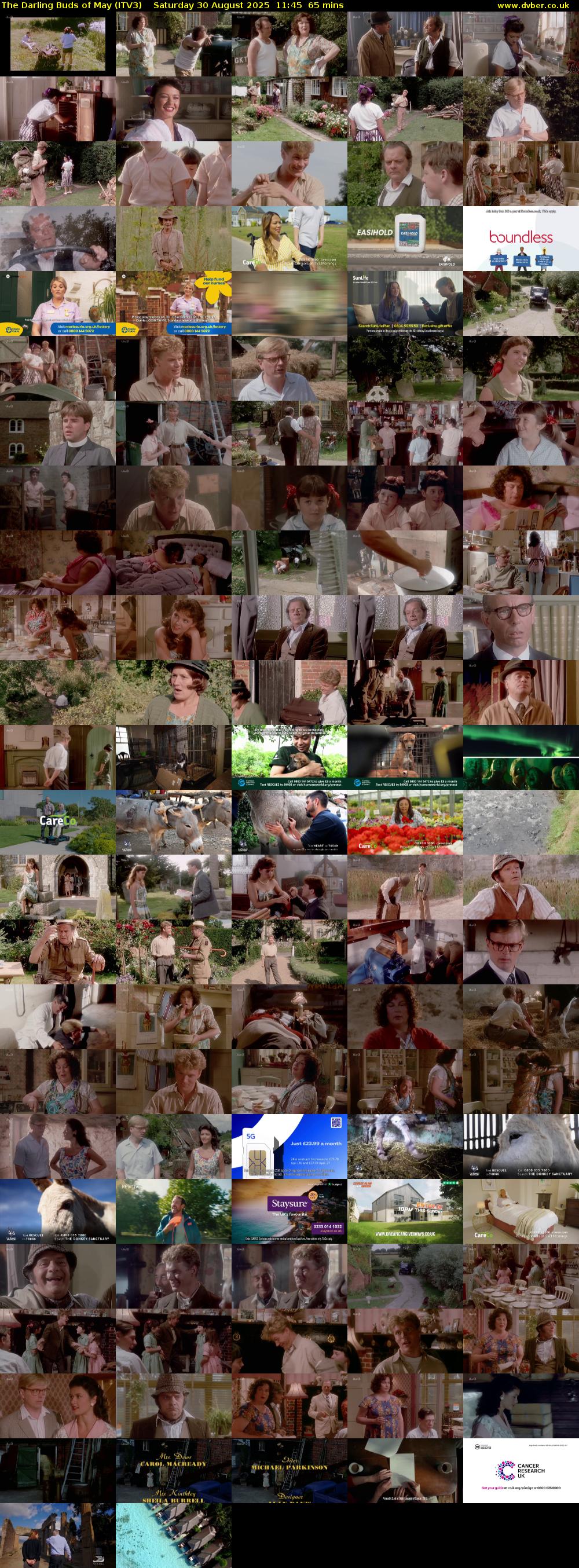 The Darling Buds of May (ITV3) Saturday 30 August 2025 11:45 - 12:50