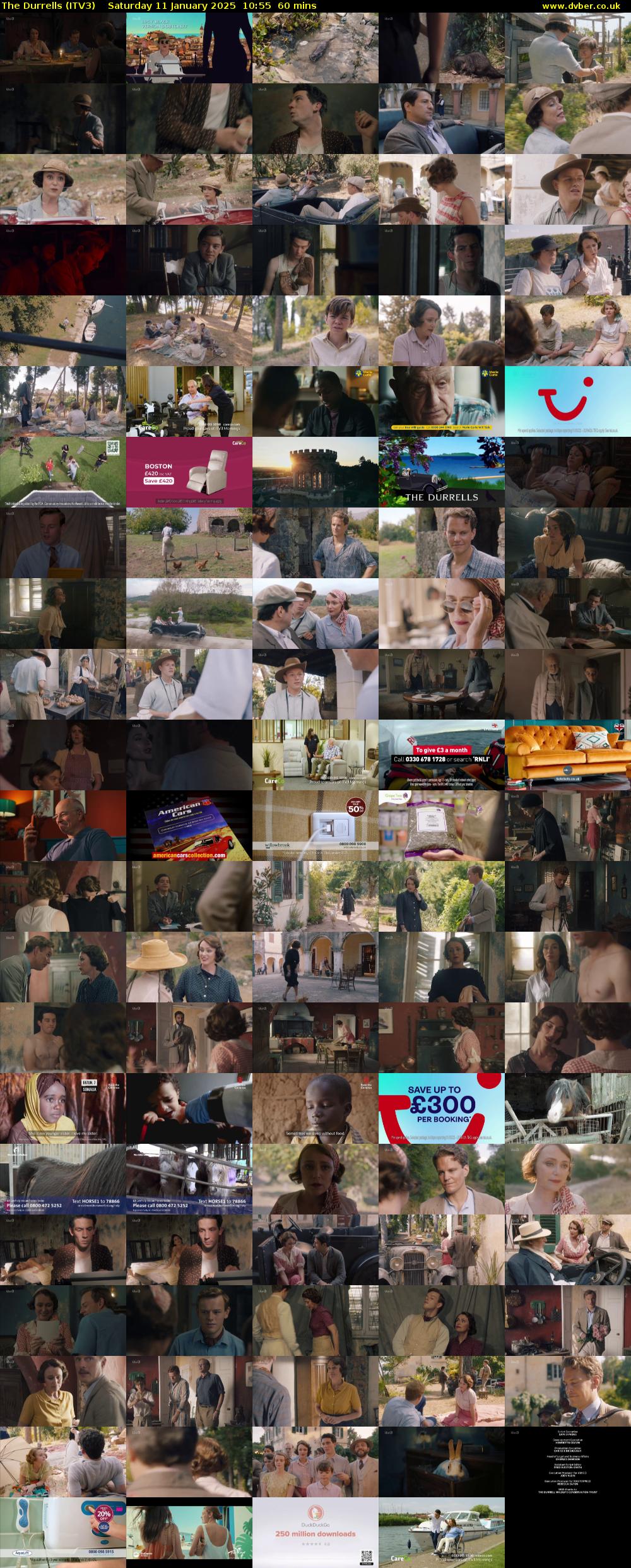 The Durrells (ITV3) Saturday 11 January 2025 10:55 - 11:55