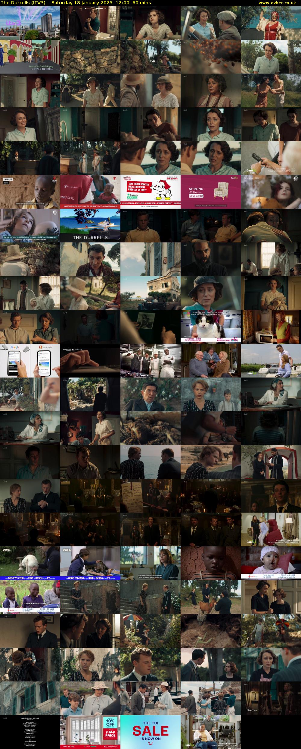 The Durrells (ITV3) Saturday 18 January 2025 12:00 - 13:00