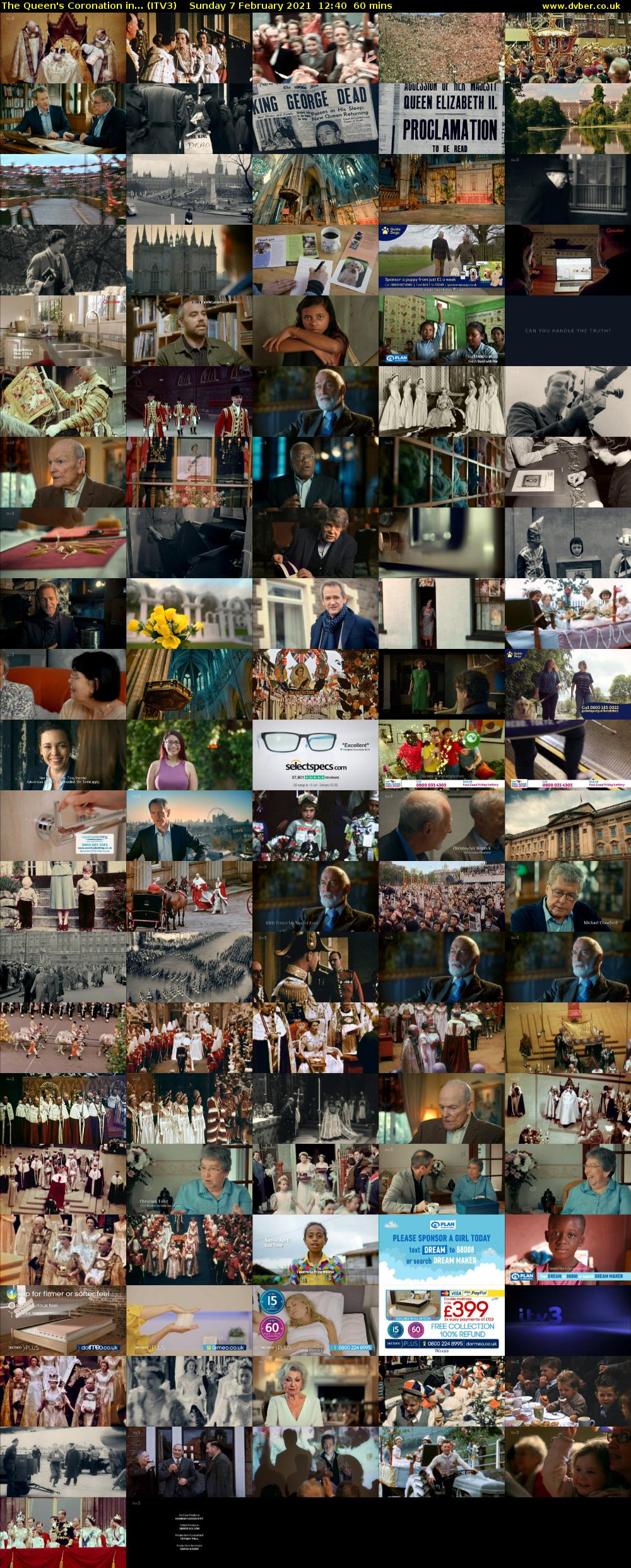 The Queen's Coronation in... (ITV3) Sunday 7 February 2021 12:40 - 13:40