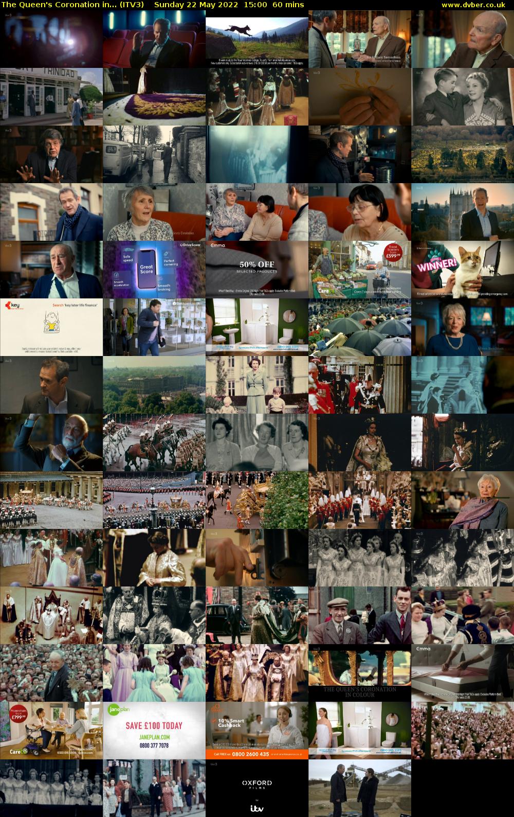 The Queen's Coronation in... (ITV3) Sunday 22 May 2022 15:00 - 16:00