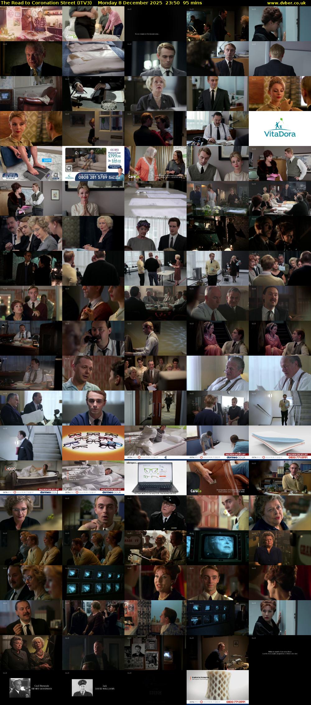 The Road to Coronation Street (ITV3) Monday 8 December 2025 23:50 - 01:25