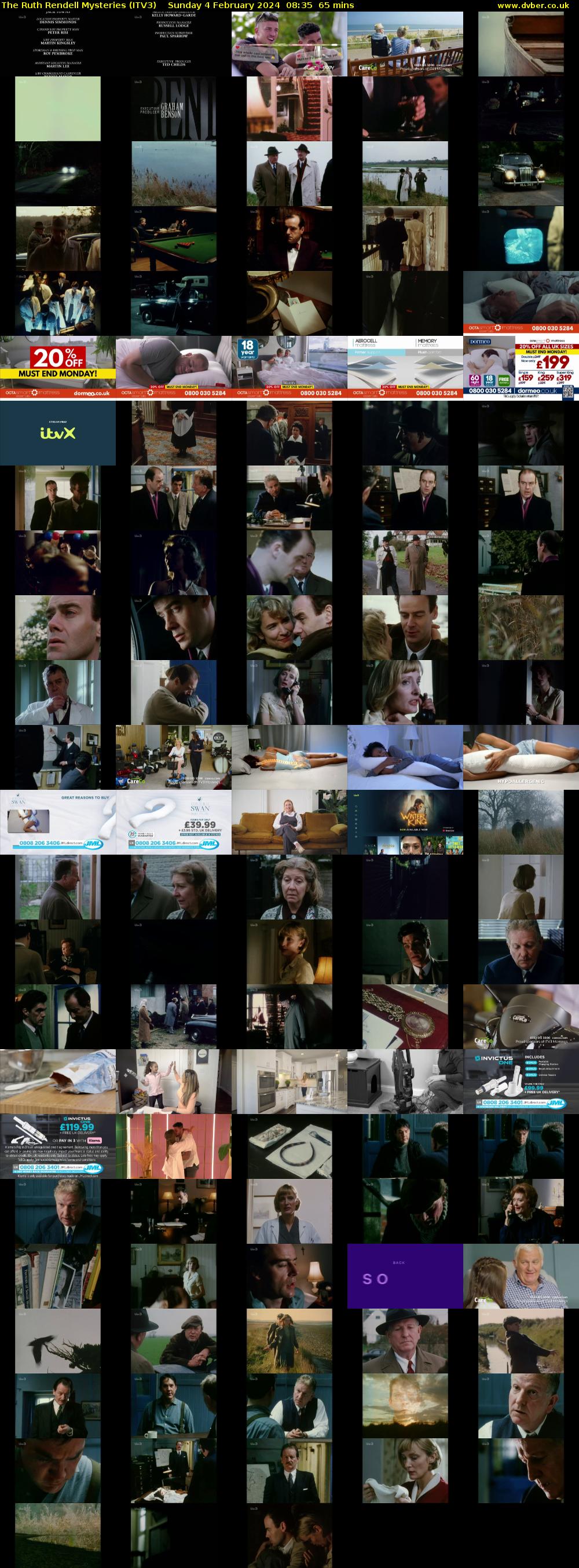 The Ruth Rendell Mysteries (ITV3) Sunday 4 February 2024 08:35 - 09:40