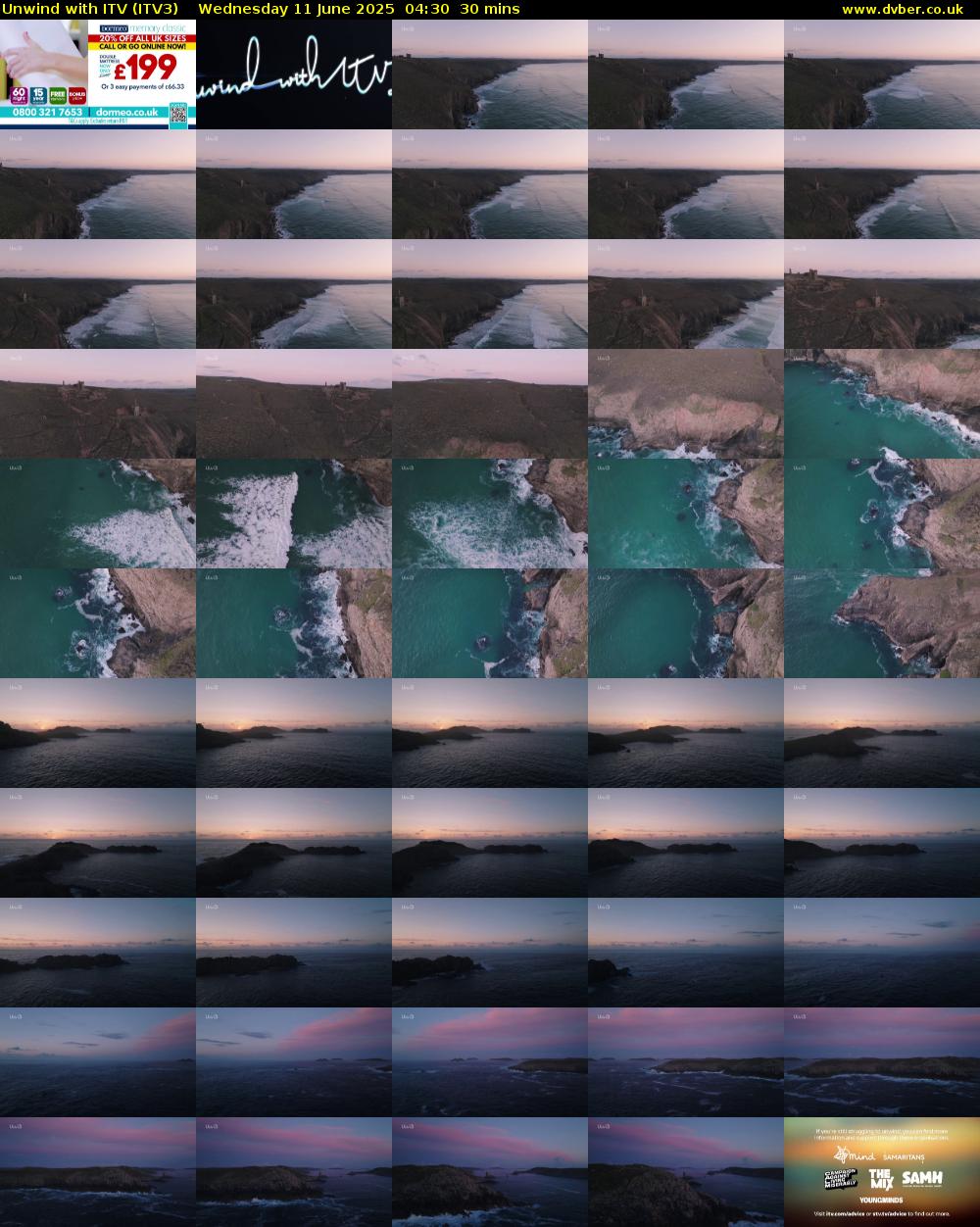 Unwind With ITV (ITV3) Wednesday 11 June 2025 04:30 - 05:00