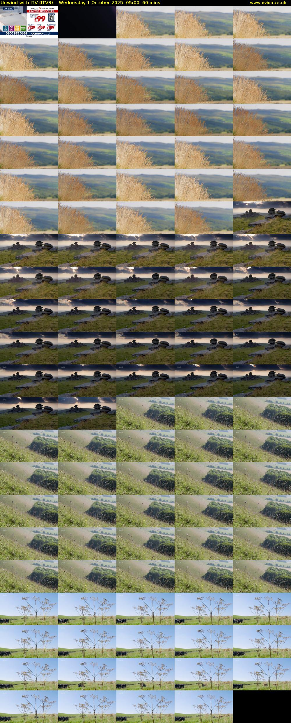 Unwind With ITV (ITV3) Wednesday 1 October 2025 05:00 - 06:00