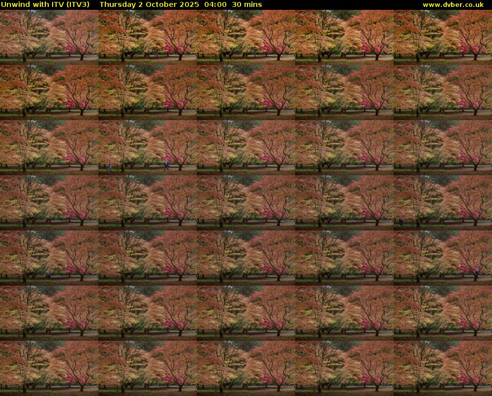 Unwind With ITV (ITV3) Thursday 2 October 2025 04:00 - 04:30