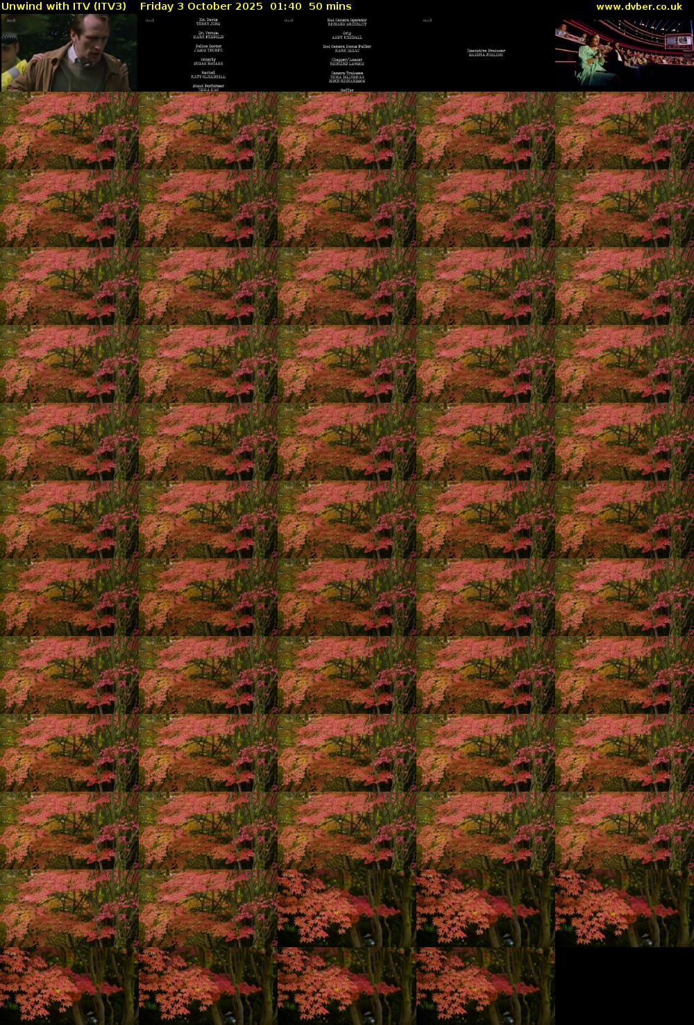 Unwind With ITV (ITV3) Friday 3 October 2025 01:40 - 02:30