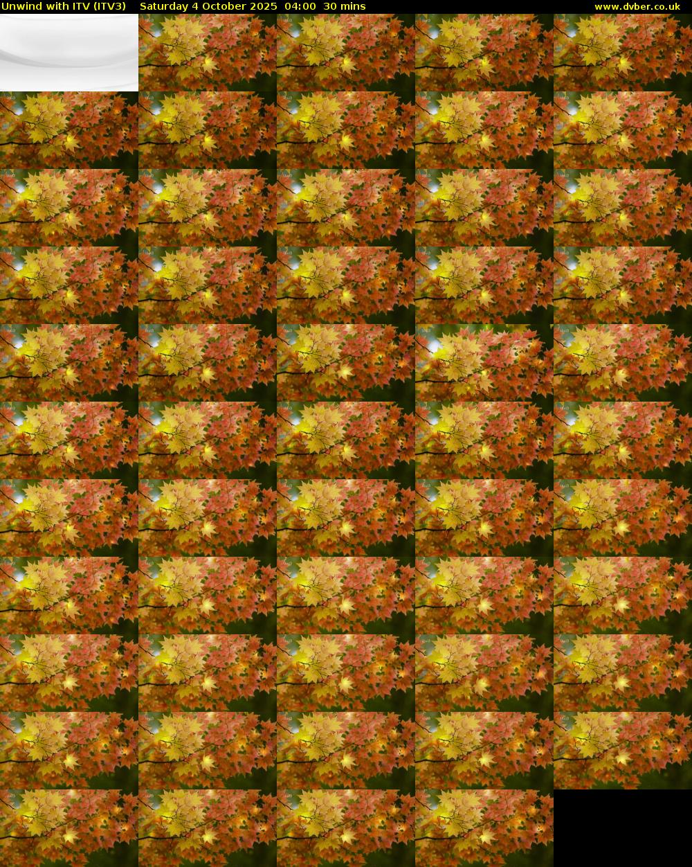 Unwind With ITV (ITV3) Saturday 4 October 2025 04:00 - 04:30