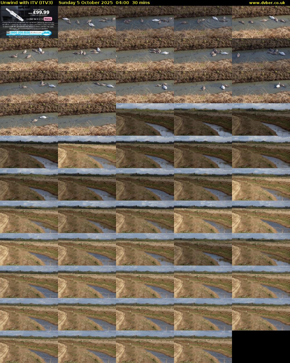 Unwind With ITV (ITV3) Sunday 5 October 2025 04:00 - 04:30