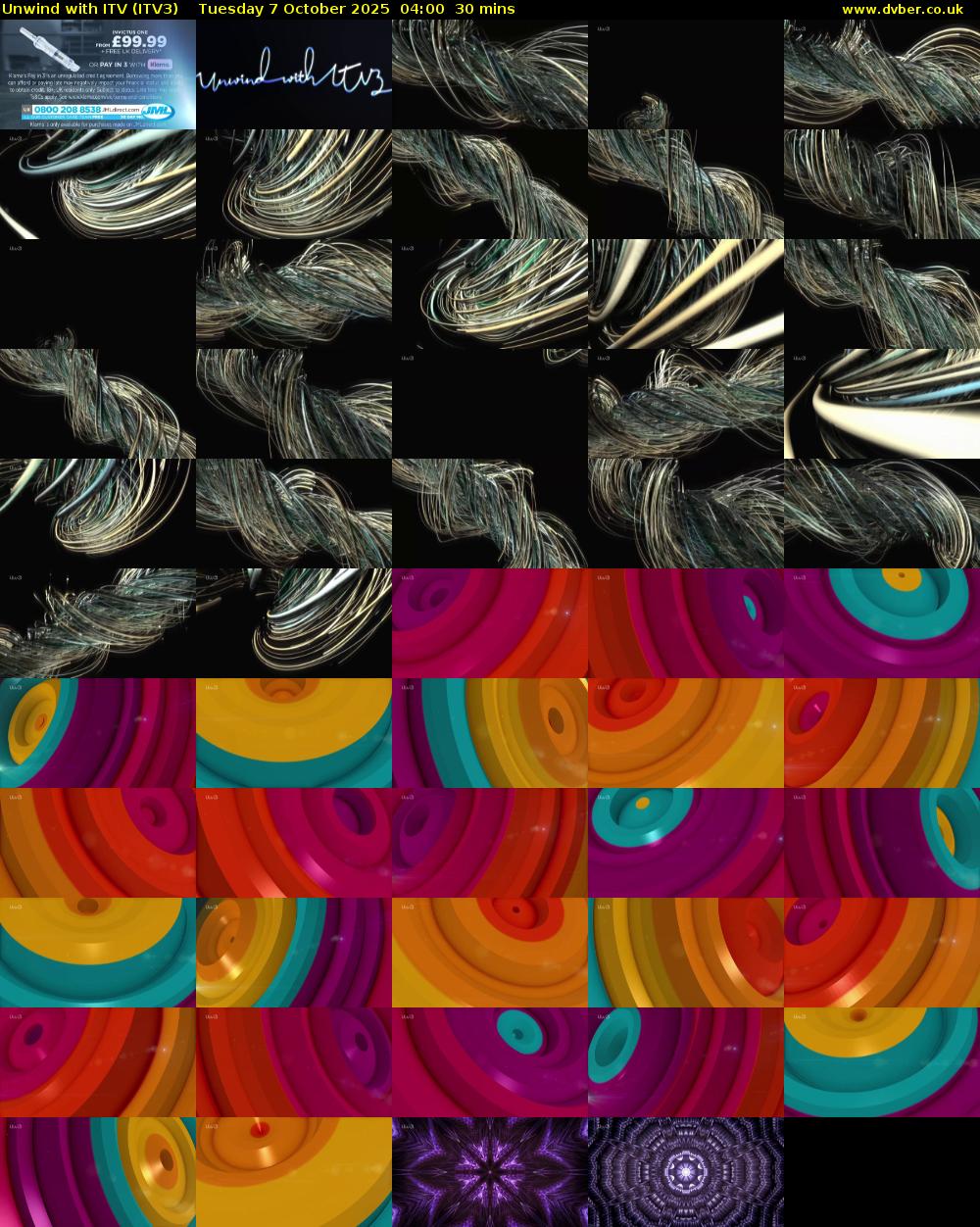 Unwind With ITV (ITV3) Tuesday 7 October 2025 04:00 - 04:30