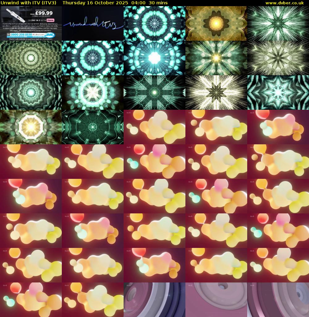 Unwind With ITV (ITV3) Thursday 16 October 2025 04:00 - 04:30