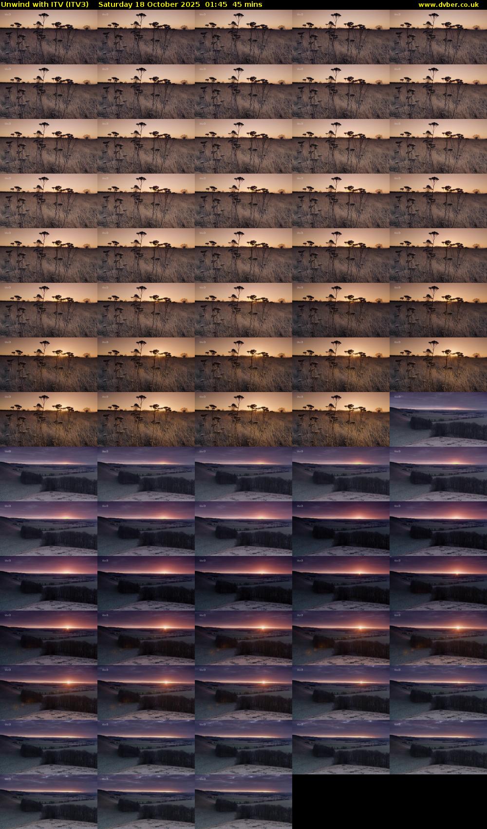 Unwind With ITV (ITV3) Saturday 18 October 2025 01:45 - 02:30