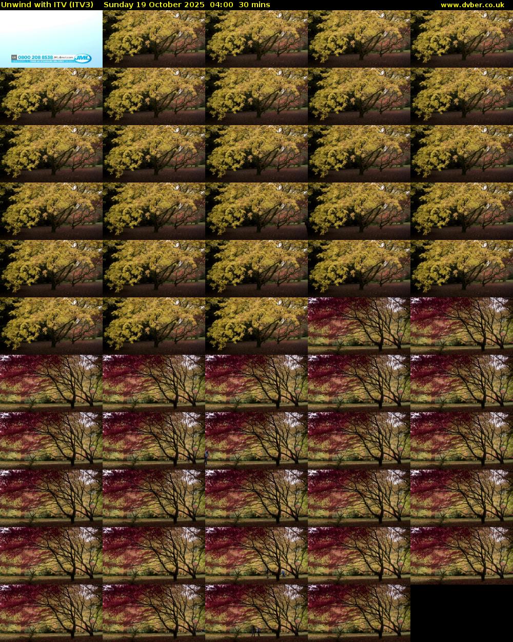 Unwind With ITV (ITV3) Sunday 19 October 2025 04:00 - 04:30