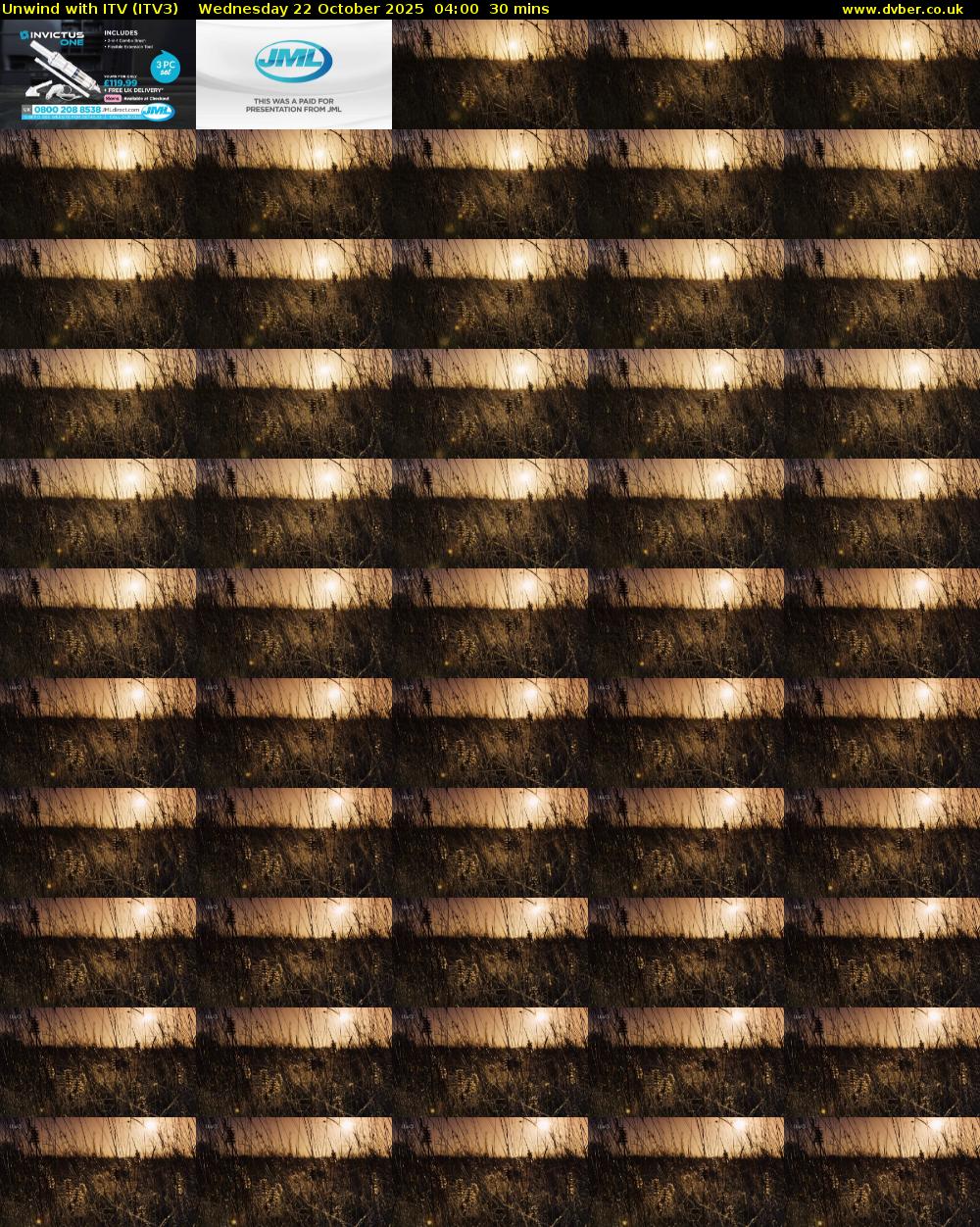 Unwind With ITV (ITV3) Wednesday 22 October 2025 04:00 - 04:30