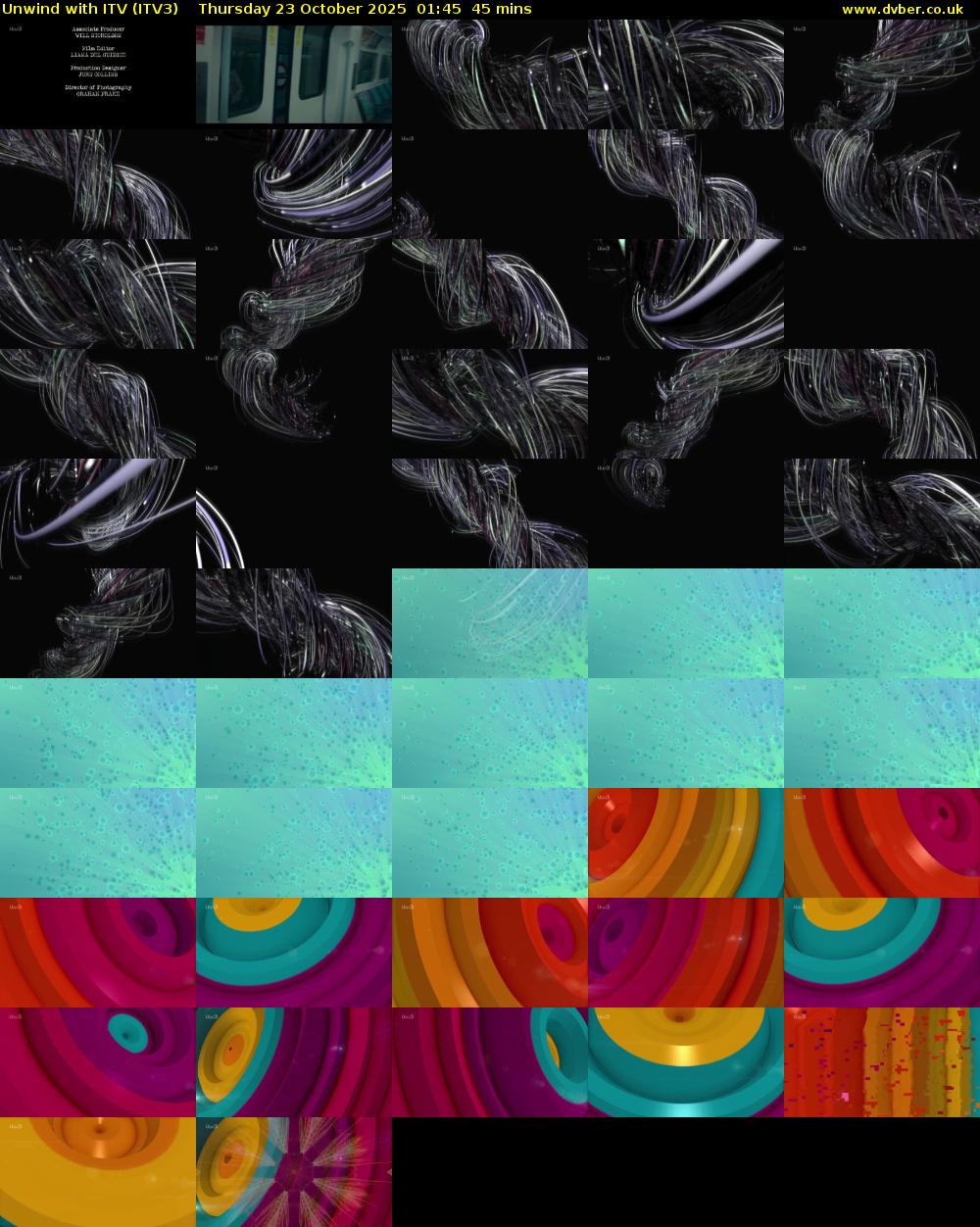 Unwind With ITV (ITV3) Thursday 23 October 2025 01:45 - 02:30