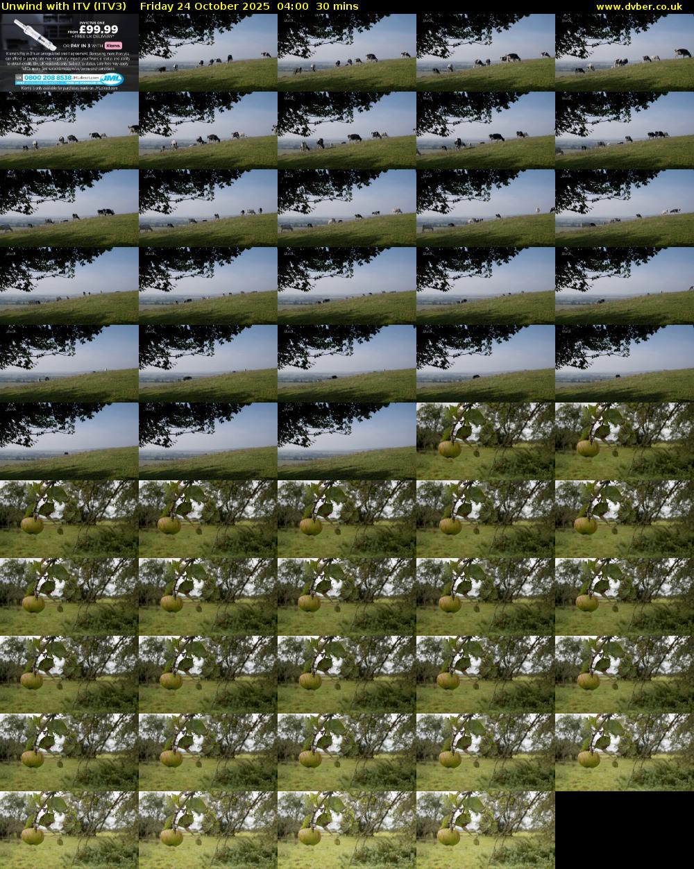 Unwind With ITV (ITV3) Friday 24 October 2025 04:00 - 04:30