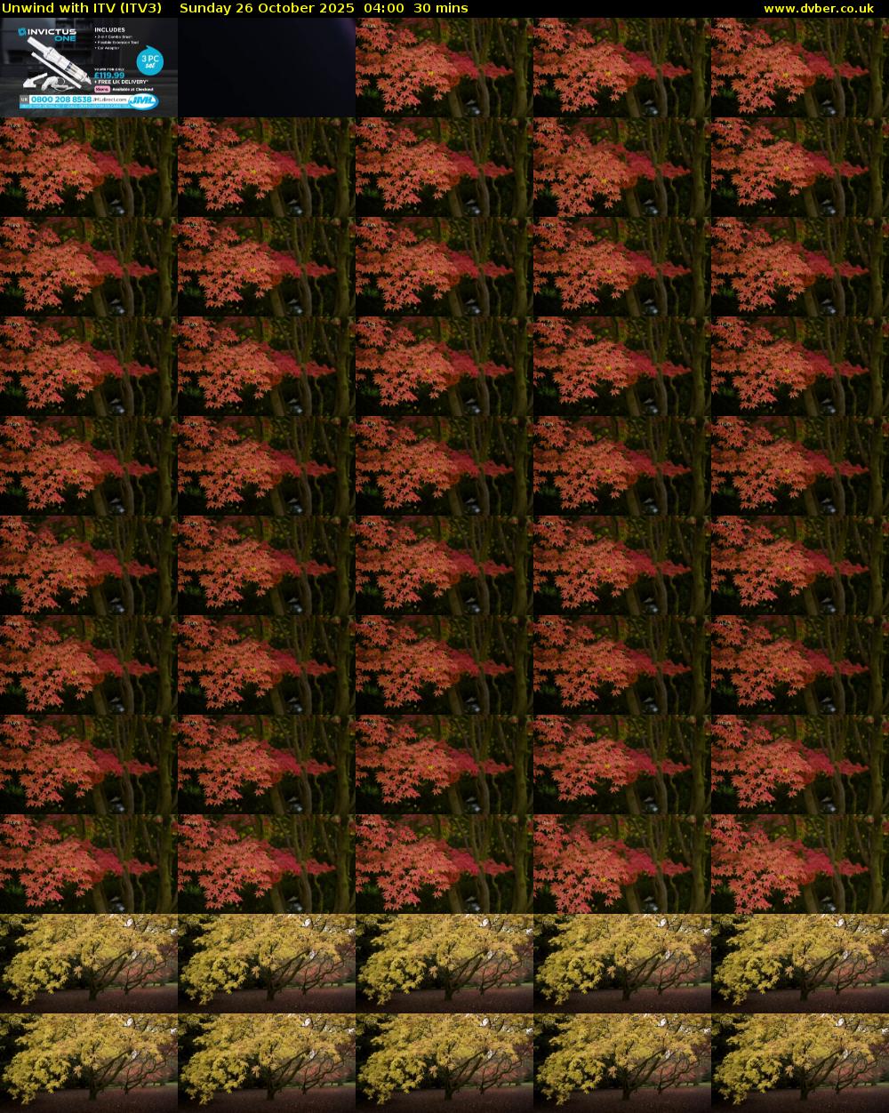 Unwind With ITV (ITV3) Sunday 26 October 2025 04:00 - 04:30