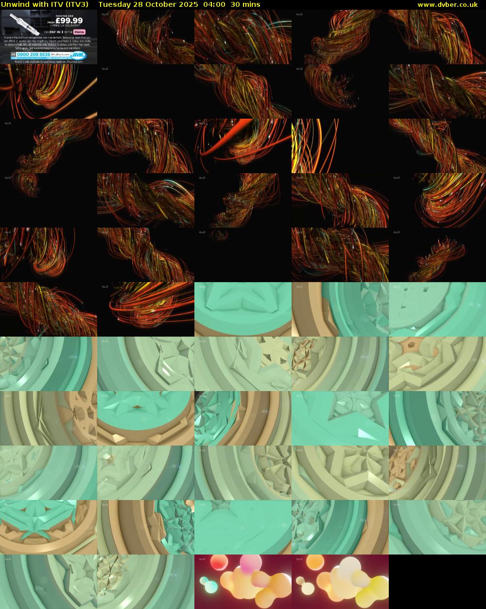 Unwind With ITV (ITV3) Tuesday 28 October 2025 04:00 - 04:30