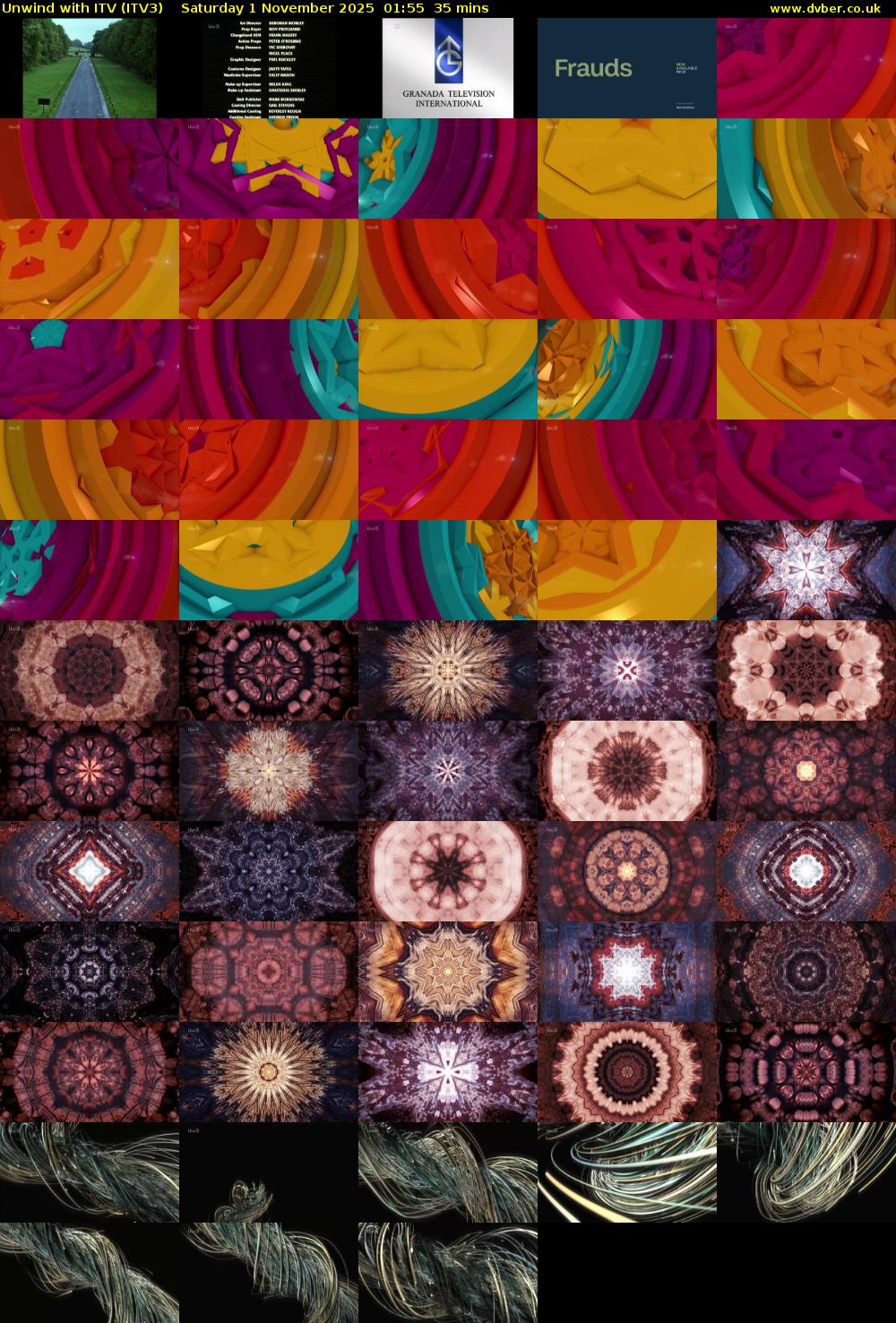 Unwind With ITV (ITV3) Saturday 1 November 2025 01:55 - 02:30