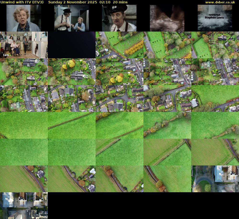 Unwind With ITV (ITV3) Sunday 2 November 2025 02:10 - 02:30