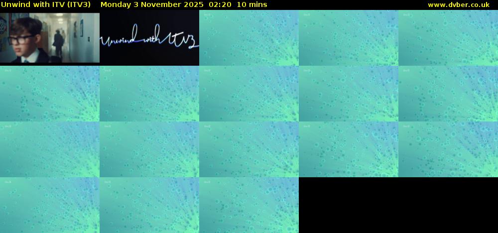 Unwind With ITV (ITV3) Monday 3 November 2025 02:20 - 02:30