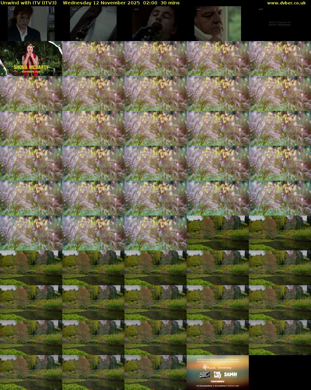 Unwind With ITV (ITV3) Wednesday 12 November 2025 02:00 - 02:30