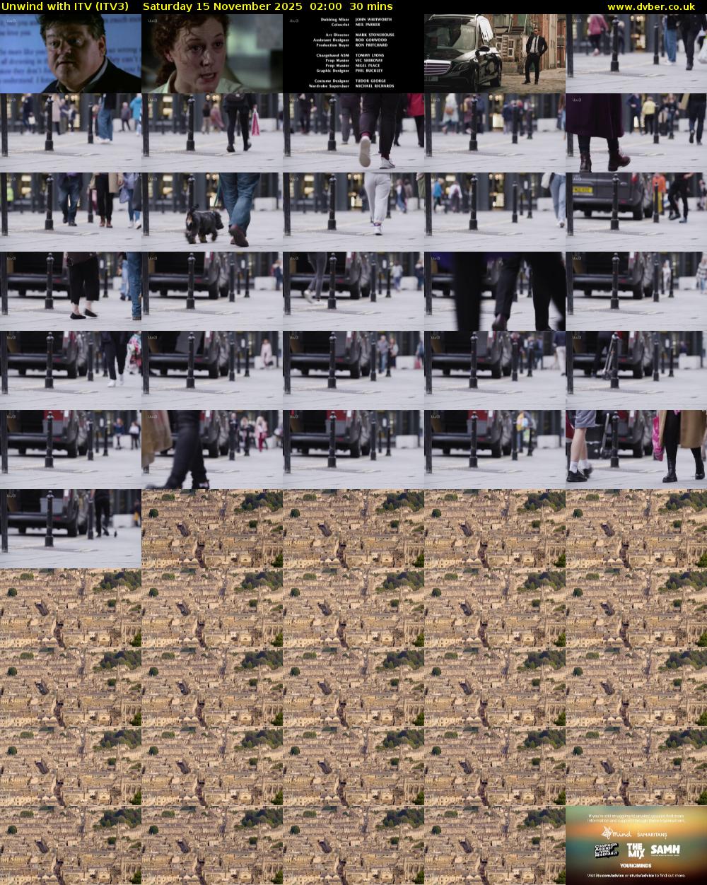 Unwind With ITV (ITV3) Saturday 15 November 2025 02:00 - 02:30