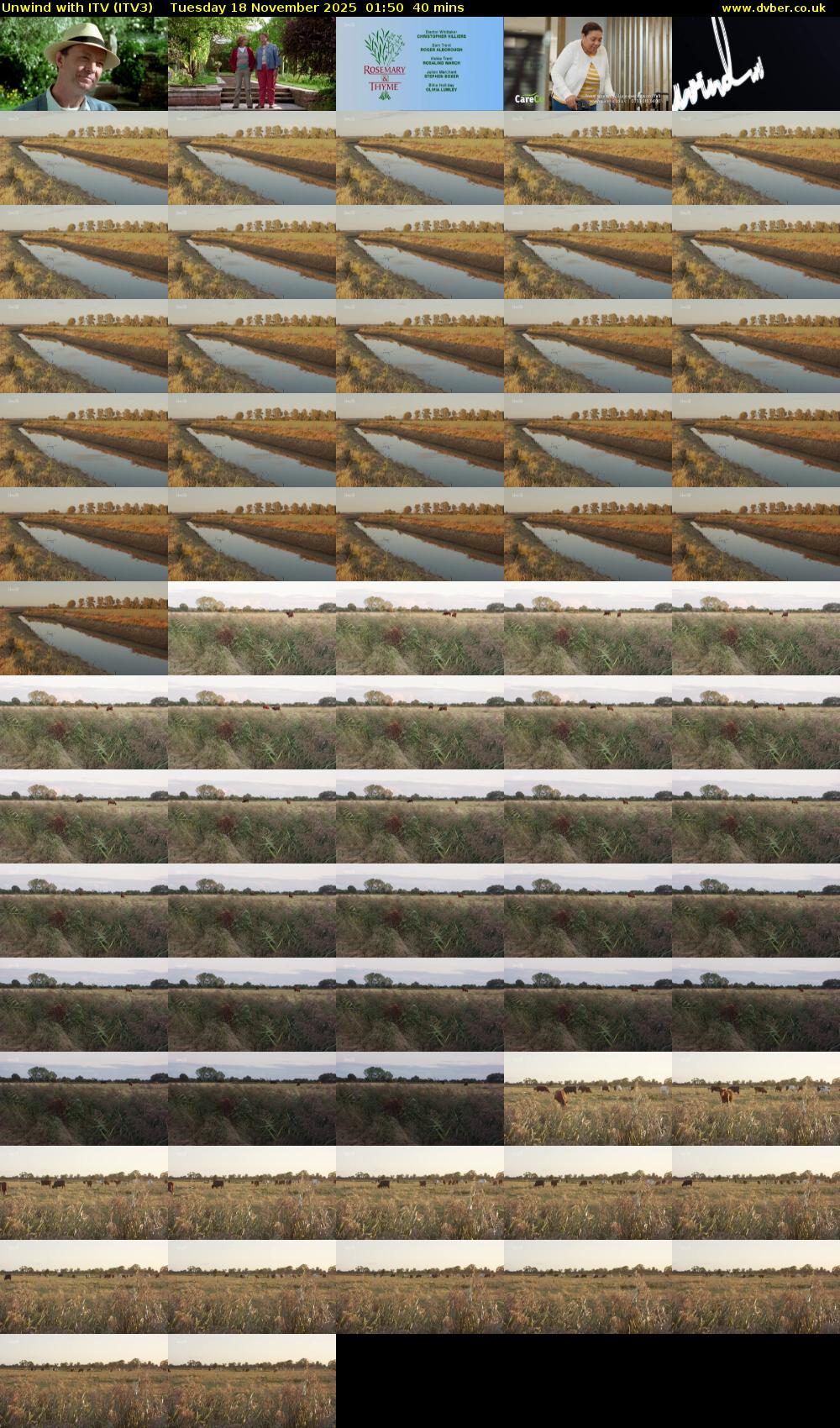 Unwind With ITV (ITV3) Tuesday 18 November 2025 01:50 - 02:30