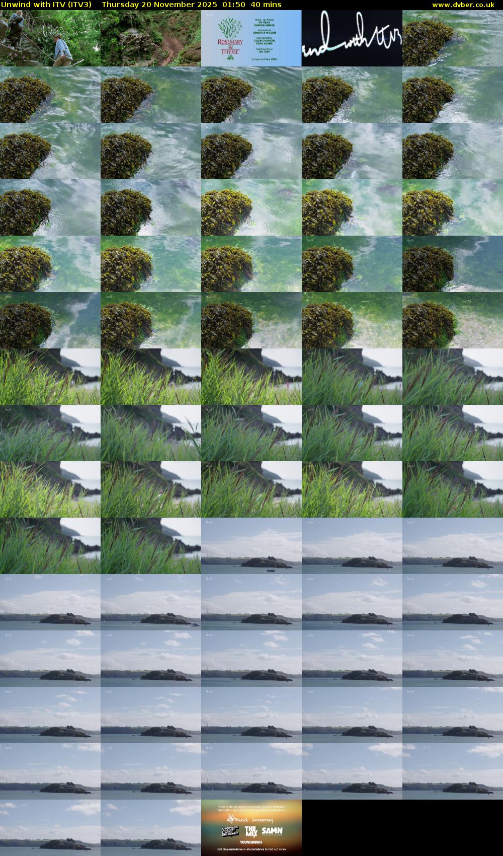 Unwind With ITV (ITV3) Thursday 20 November 2025 01:50 - 02:30